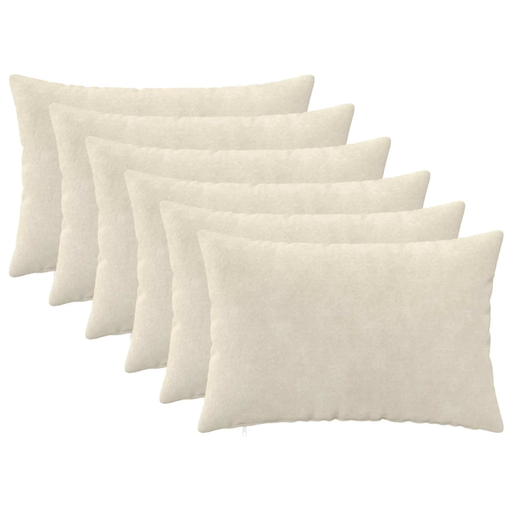 Federa 6 pcs HEERLEN Crema 30 x 50 cm Fleece in microfibra 907808