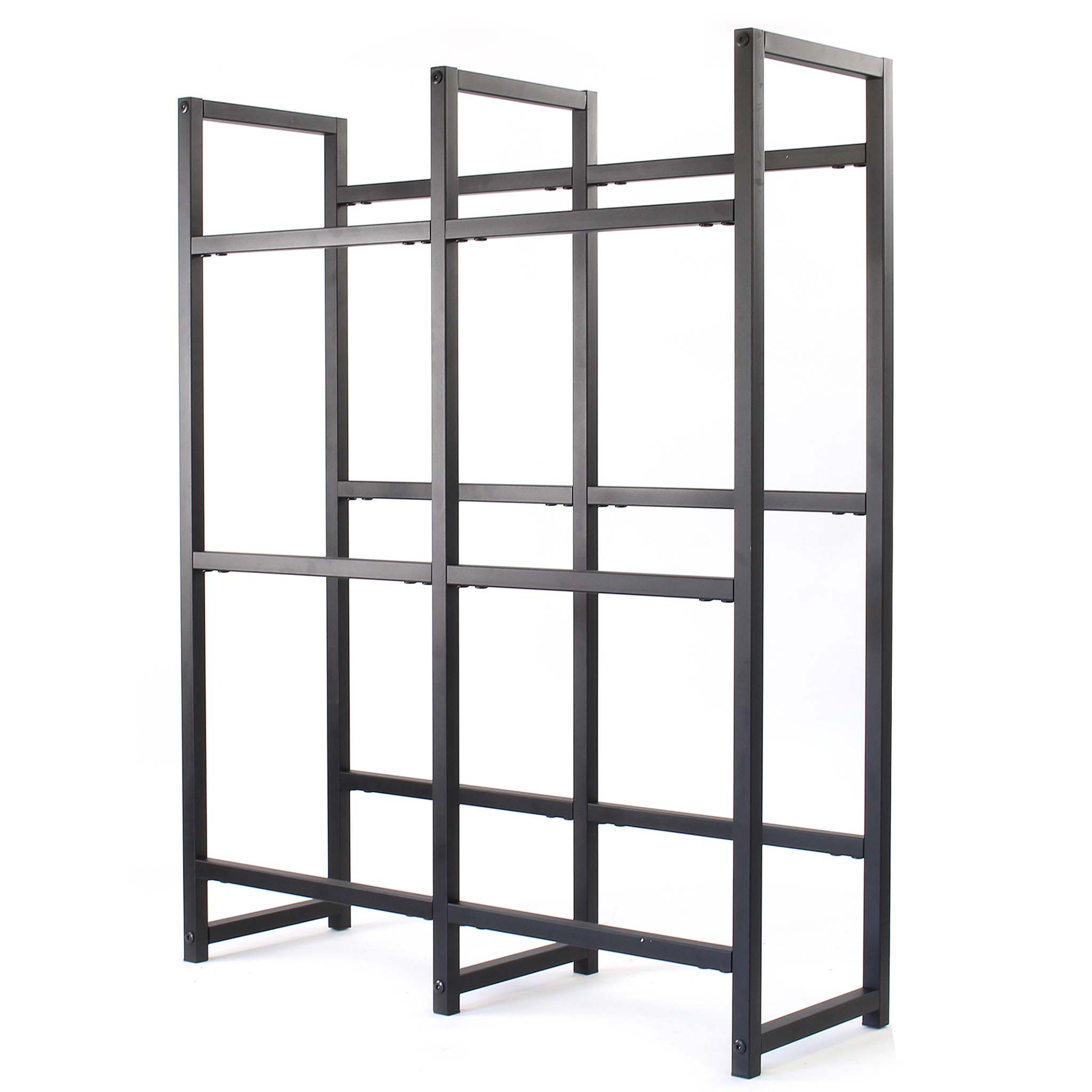 Toboli Scaffale in acciaio a ripiani per 6 casse di bevande, porta casse d'acqua 91x31x116cm, 20 kg/piano