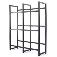 Toboli Scaffale in acciaio a ripiani per 6 casse di bevande, porta casse d'acqua 91x31x116cm, 20 kg/piano