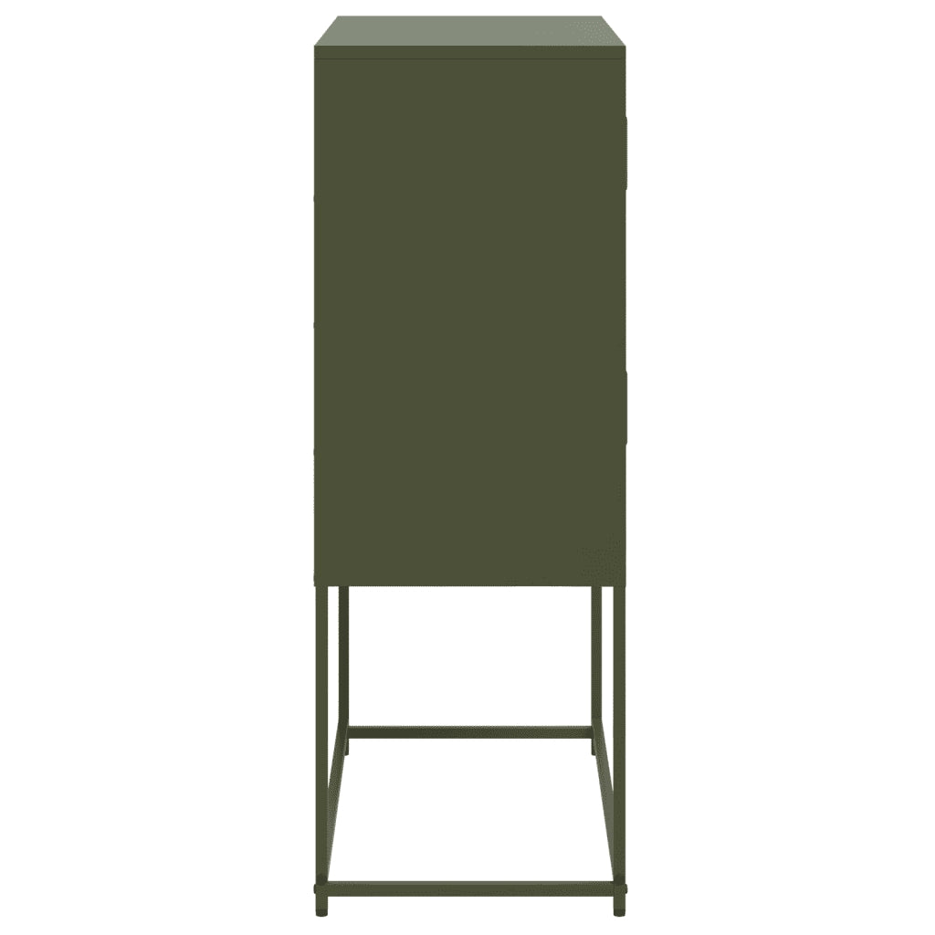 Credenza-Buffet-Armadio da cucina Verde Oliva 68,5x38,5x107 cm in Acciaio 206607