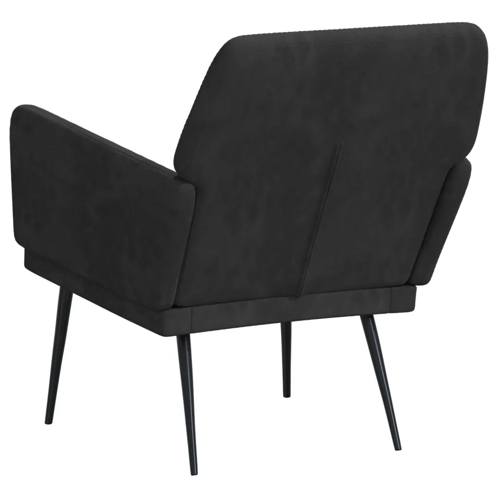 Divano Sedia-Poltrona Nera 62x79x79 cm Velluto 986761