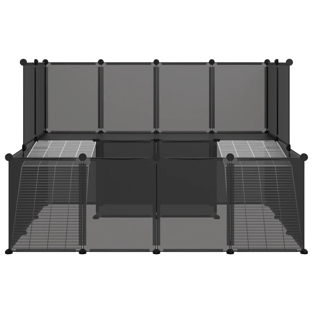 Gabbia per piccoli animali 143 x 107 x 93 cm PP e acciaio nero 02_0041647