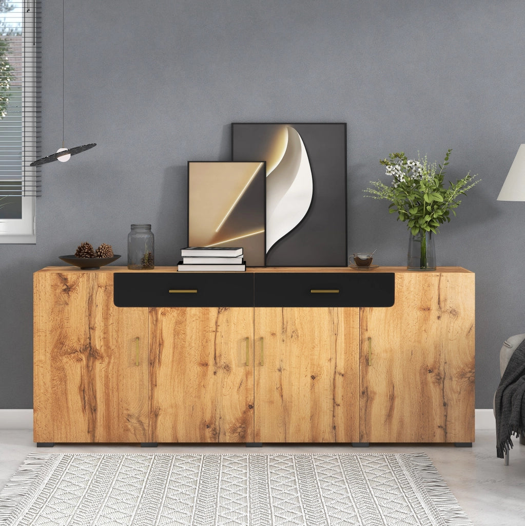 Credenza sideboard 208 x 39;5 x 80 cm in truciolare; colore marrone