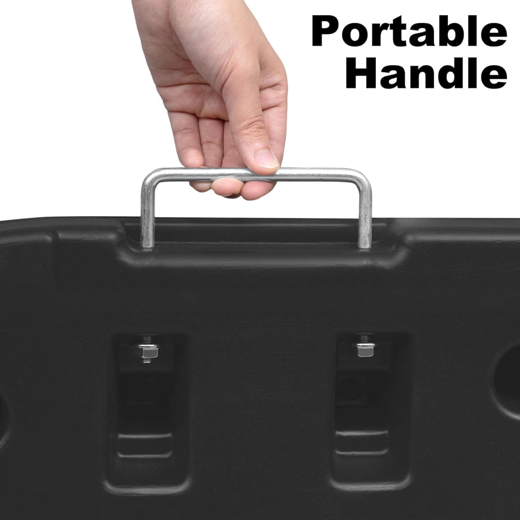 Base per Ombrellone, Supporto per Ombrellone in 4 Parti, a Croce a Terra, 60 L/80 kg, Riempibile con Acqua o Sabbia, con Connettori in Metallo, in Plastica, Quadrato, Nero