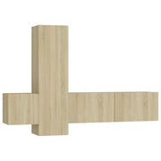 Set di mobili da 3 pezzi tra cui armadio credenza mobile porta TV soggiorno/camera da letto/salotto legno ingegnerizzato rovere Sonoma marrone 02_0024614