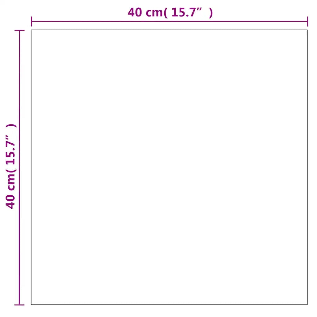 Specchio da Parete 40x40 cm Quadrato in Vetro 245697