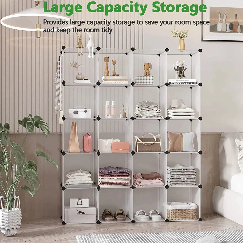 Trade Shop - Organizzatore Modulare A Cubi Organizer Ripiani Scaffali Mobiletto Per Armadio Libreria -