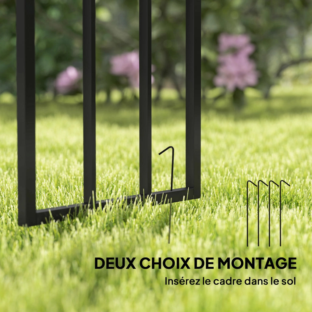 Arco da giardino in acciaio per piante rampicanti ¨C zephmum ¨C 150x40x223 cm nero