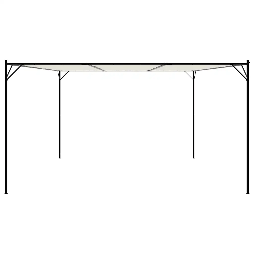 Gazebo Bianco 4x4 m 180 g/m² Tessuto e Acciaio 362464