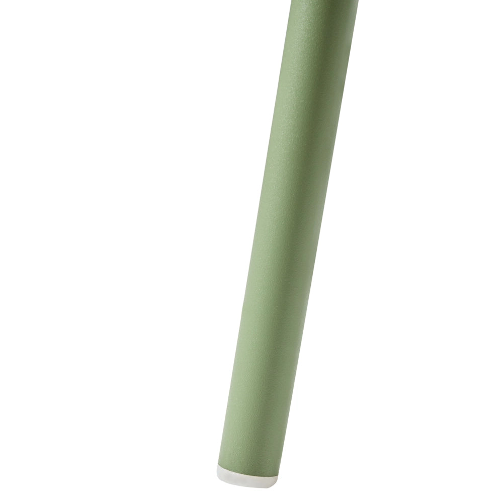 Set di 2 sedie da conferenza tappezzate in bouclé verde con gambe in ferro Impilabili Mobili da ufficio