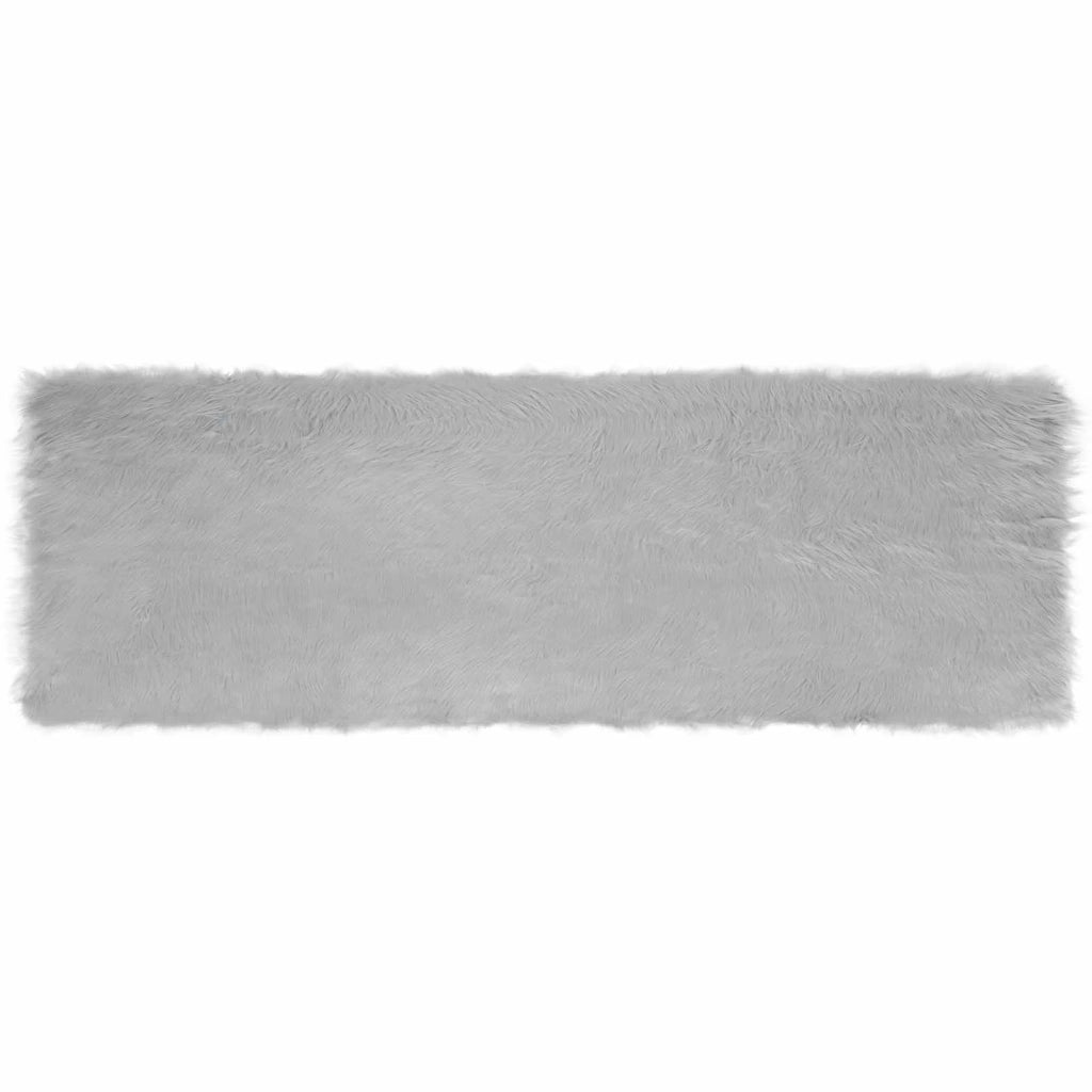 Tappeto in finta TAFALLA | Tappeto del soggiorno Grigio 80 x 250 cm Poliestere