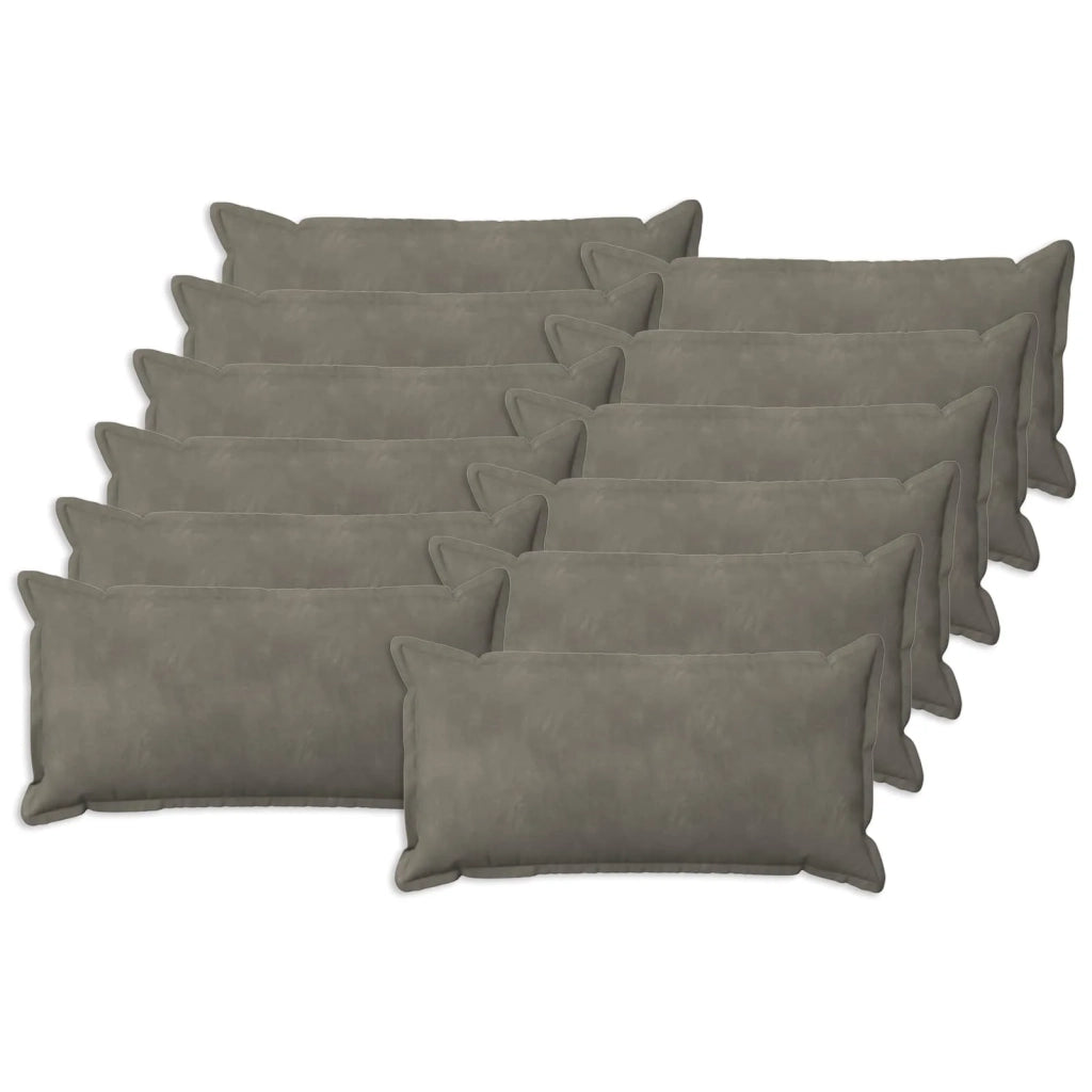 Cuscino con cuscino HOUTEN 12 pz Grigio Chiaro Velluto 933855