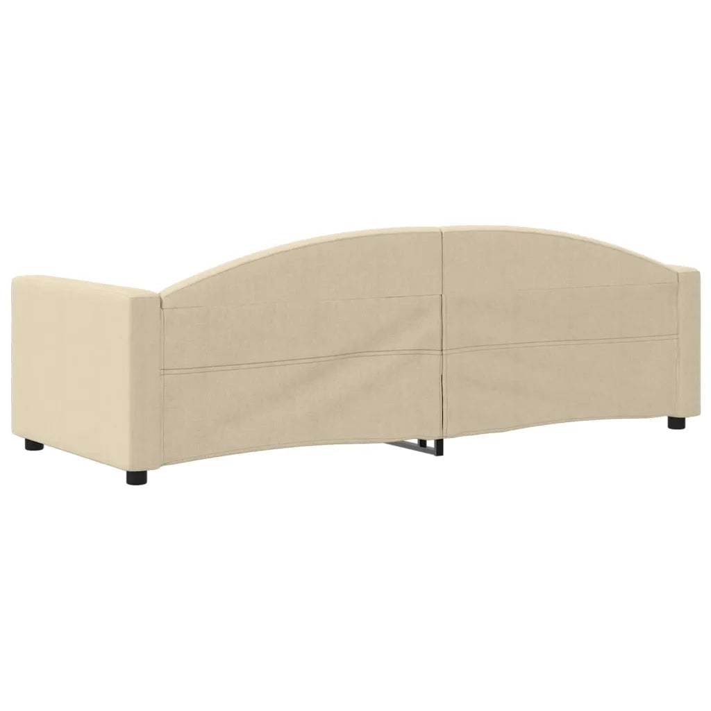 Letto singolo | Letto per adulti | Letto da Giorno Crema 80x200 cm in Tessuto