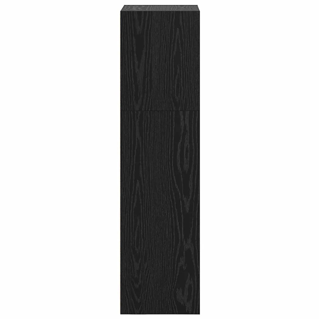 Libreria-Scaffale per Libri-Mobile di Stoccaggio Rovere Nero 40 x 30 x 114 cm Legno multistrato