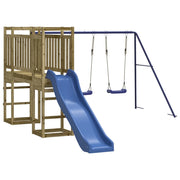 Altalene per parco giochi all'aperto scivolo altalene robuste giochi da giardino 308 x 467 x 169 cm legno di pino impregnato 02_0004822