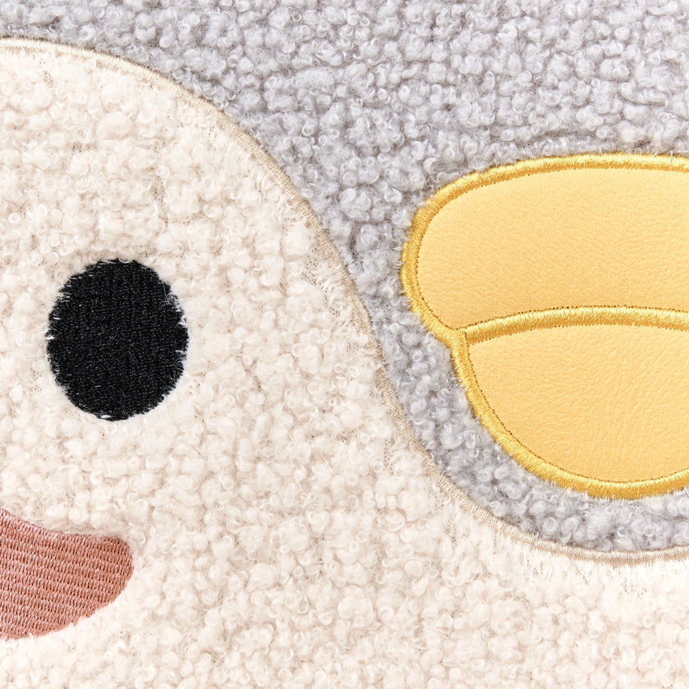 Poltrona per bambini Pinguino bouclé Grigio Imbottito Sedia bassa per bambini Forma