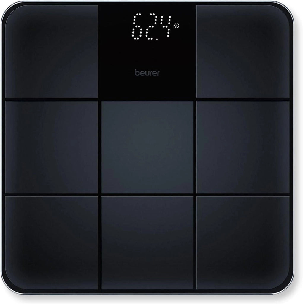 Beurer GS 235 Bilancia in Vetro con Superficie Antiscivolo e Magic Display, nero