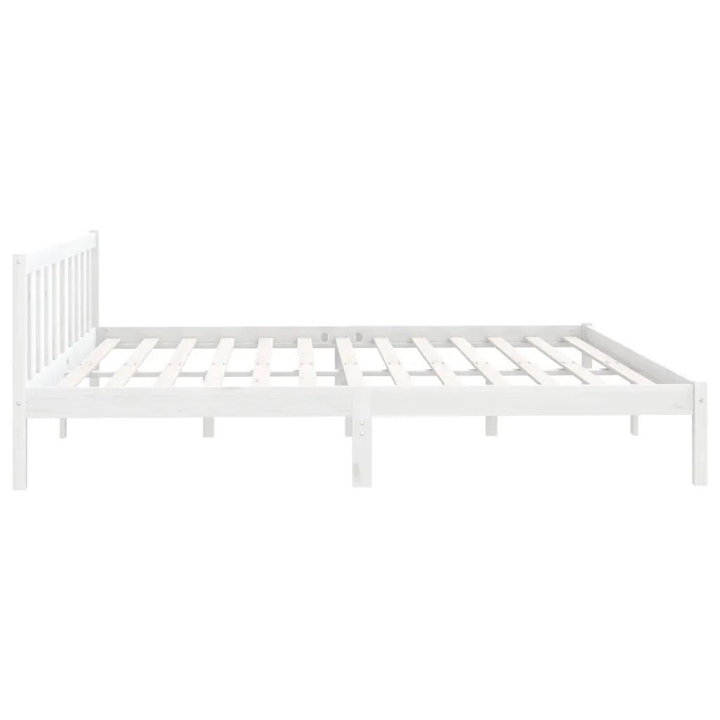 Giroletto-Struttura Letto Bianco in Legno Massello 180x200 cm Super King 481277