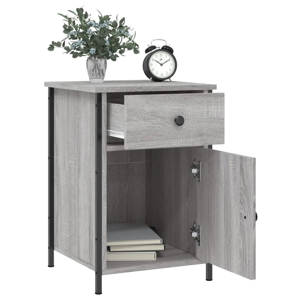 Comodini 2 pz Grigio Sonoma 40x42x60 cm in Legno Multistrato 825910