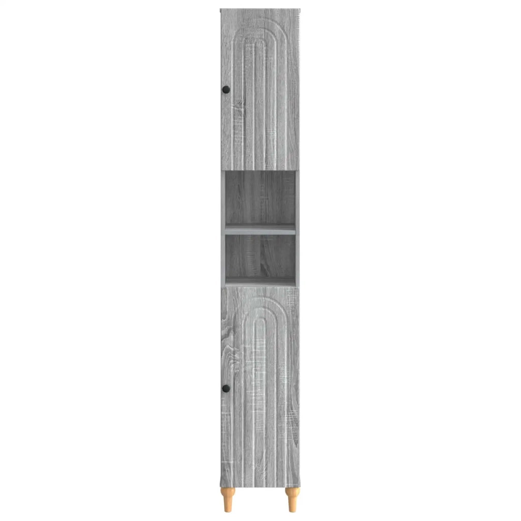 Armadio da Bagno con Ripiano Aperto ALKMAAR Sonoma grigio 896161