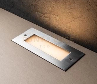 FARO A INCASSO CALPESTABILE LED WALK ACCIAO RETTANGOLARE 12W 1500LM 4000K IP67 9X21X6,6CM