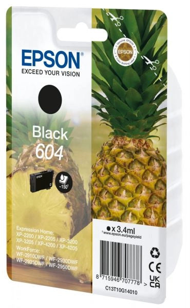 Epson 604 ananas cartuccia inchiostro originale nero 1pz
