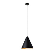 Lampada a sospensione REBEL in acciaio nero e oro