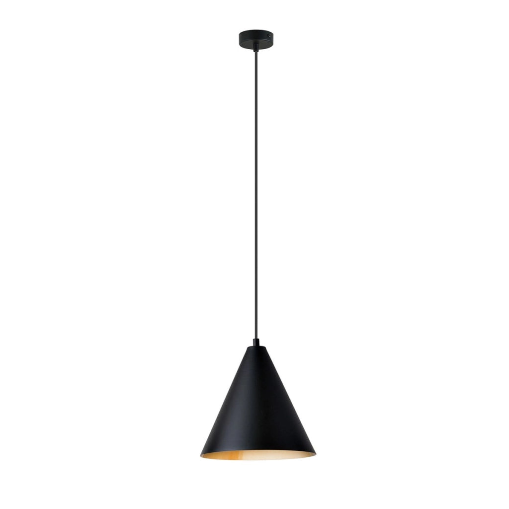 Lampada a sospensione REBEL in acciaio nero e oro