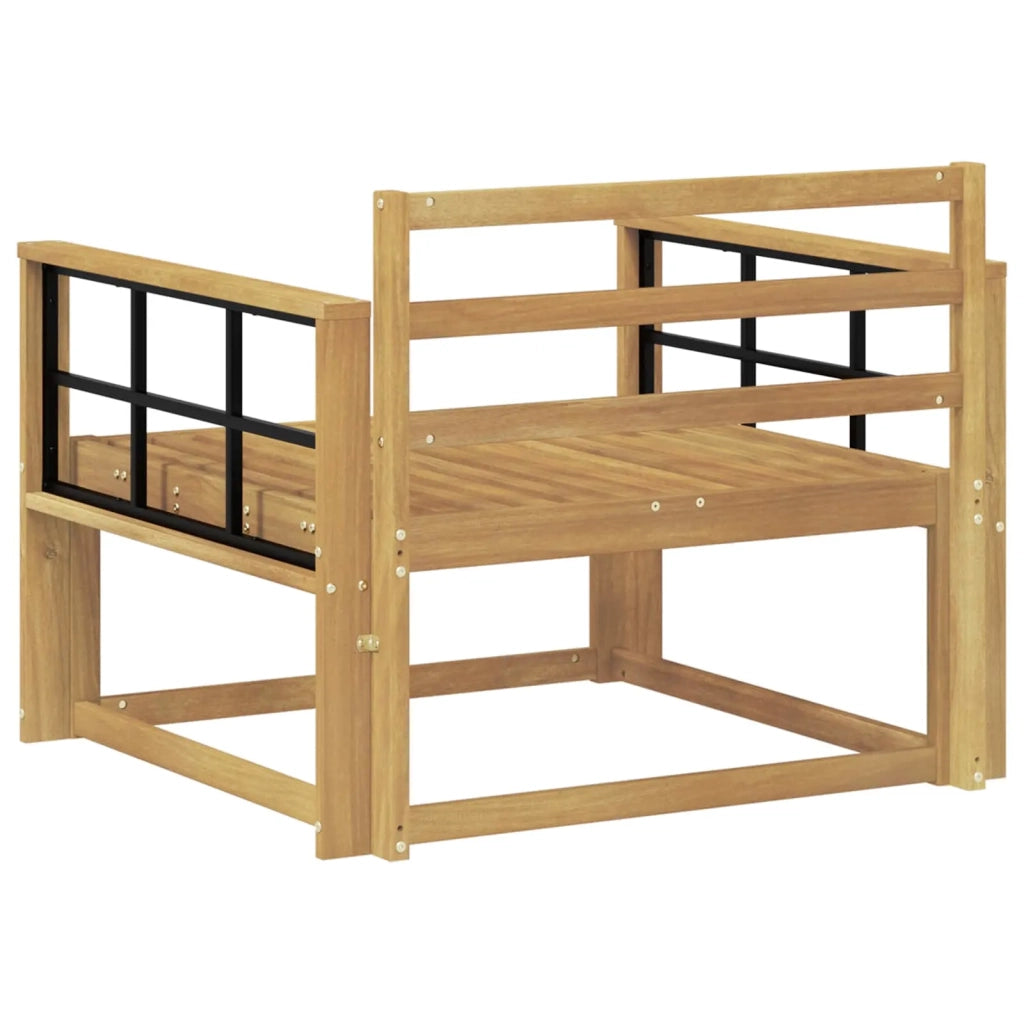 Divano centrale per esterno Legno di Acacia Massello Bianco