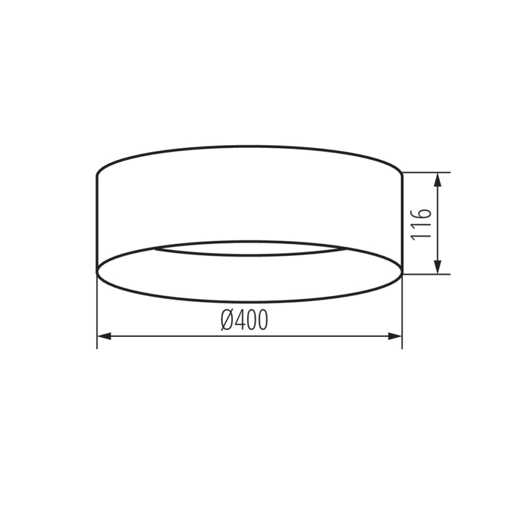 Plafoniera LED Kanlux Rifa rotonda 40cm 17,5W 3000K bianca