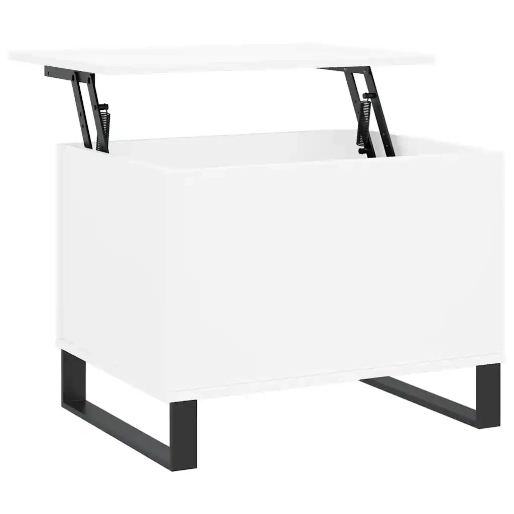 Tavolino da Salotto-Tavolino da soggiorno-Tavolo Bianco 60x44,5x45 cm in Legno Multistrato 354849