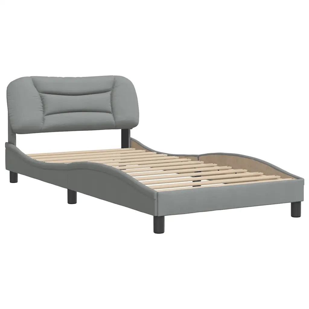 Giroletto senza Materasso Hvar Grigio Chiaro 100x200 cm Tessuto