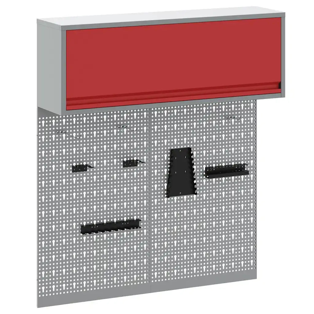 Set di armadi per attrezzi con lo scaffale 3 pz Rosso CFW7248861
