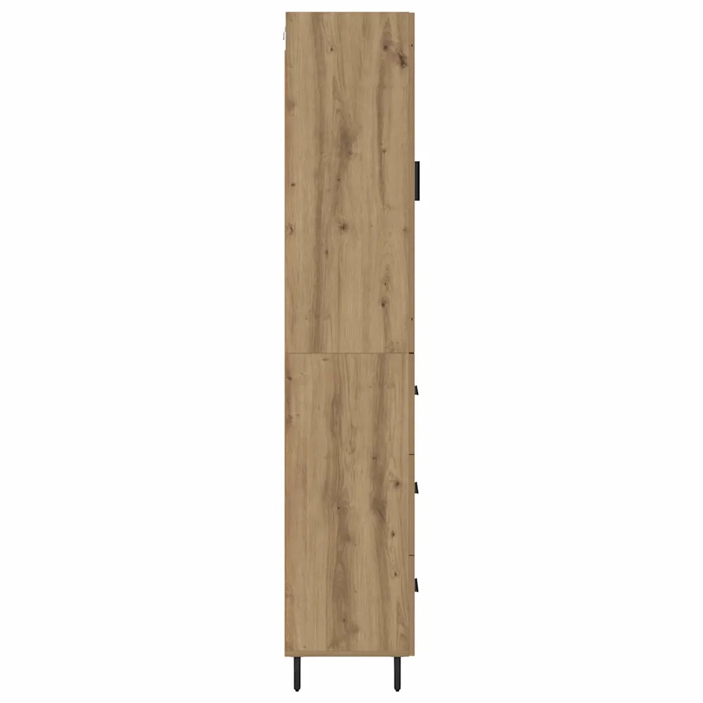 Credenza con cassetto Rovere artigianale 34,5 x 34 x 180 cm