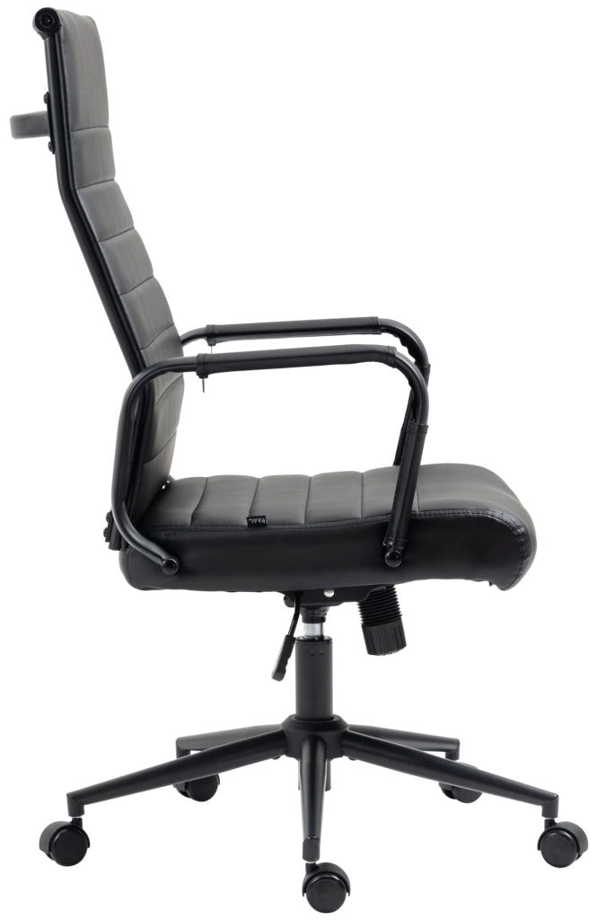 Sedia ufficio Kolumbus in similpelle nero/nero