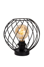 Lampada da tavolo nera in metallo Danza E27 25cm Lucide