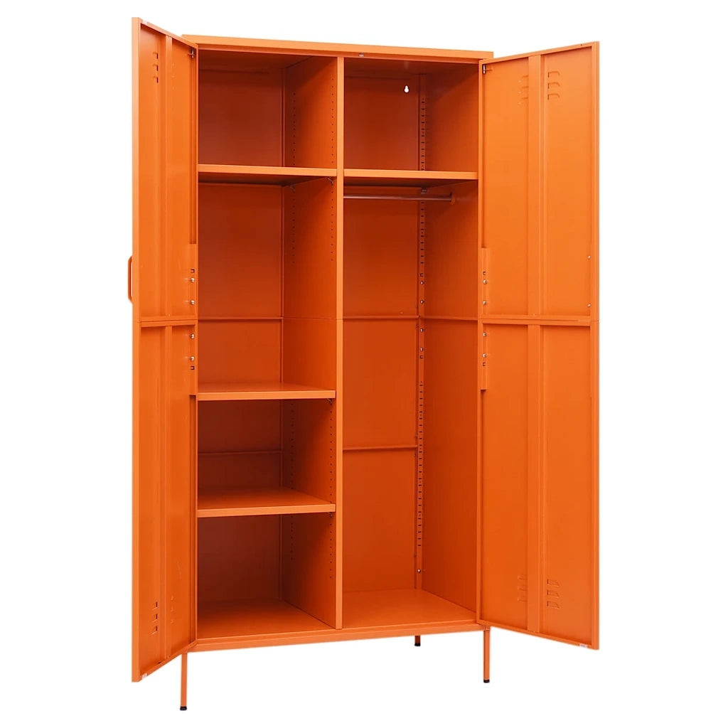 Armadio Arancione 90x50x180 cm in Acciaio cod mxl 67709