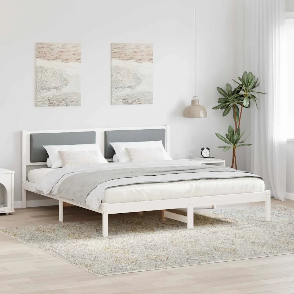 Struttura del letto Grigio chiaro 180 x 200 cm Pino massello 878103