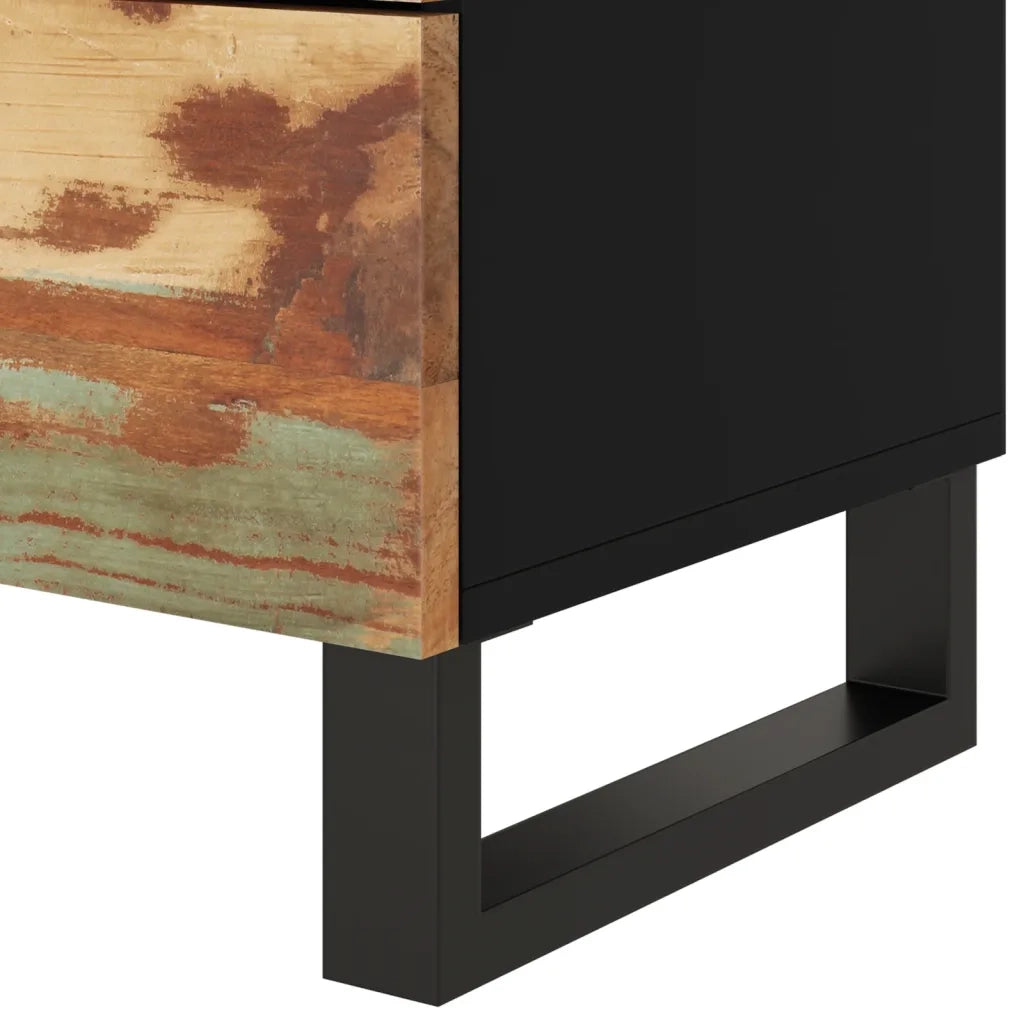 Comodino 50x33x62cm Legno Massello Recupero e Legno Multistrato cod mxl 30288