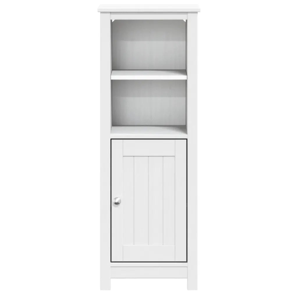 Mobiletto da bagno rustico con 4 ripiani contenitore 40 x 34 x 110 cm pino bianco massello 02_0047337