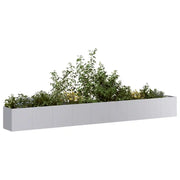 Fioriera-Vaso-Contenitore per Piante 360x40x40 cm in Acciaio Zincato