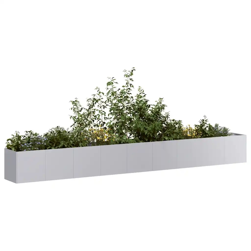 Fioriera-Vaso-Contenitore per Piante 360x40x40 cm in Acciaio Zincato