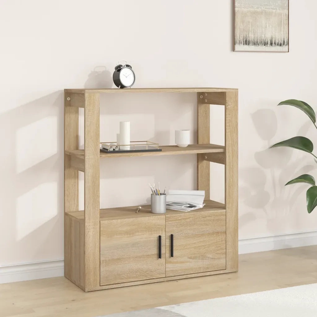 Credenza-Buffet-Armadio da cucina Rovere Sonoma 80x30x90 cm in Legno Multistrato