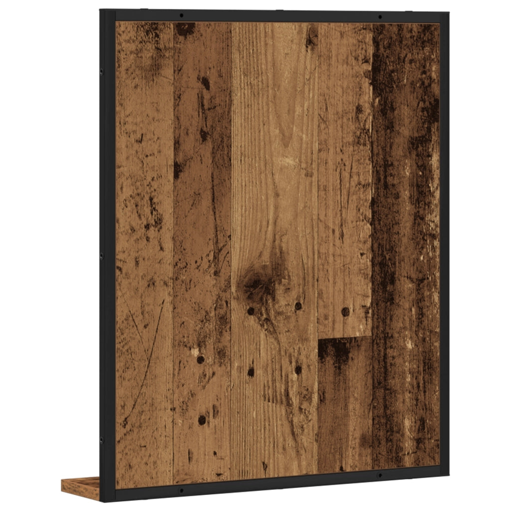 Specchio da Bagno  in Legno Vecchio 50x12x60 cm in Legno Ingegnerizzato