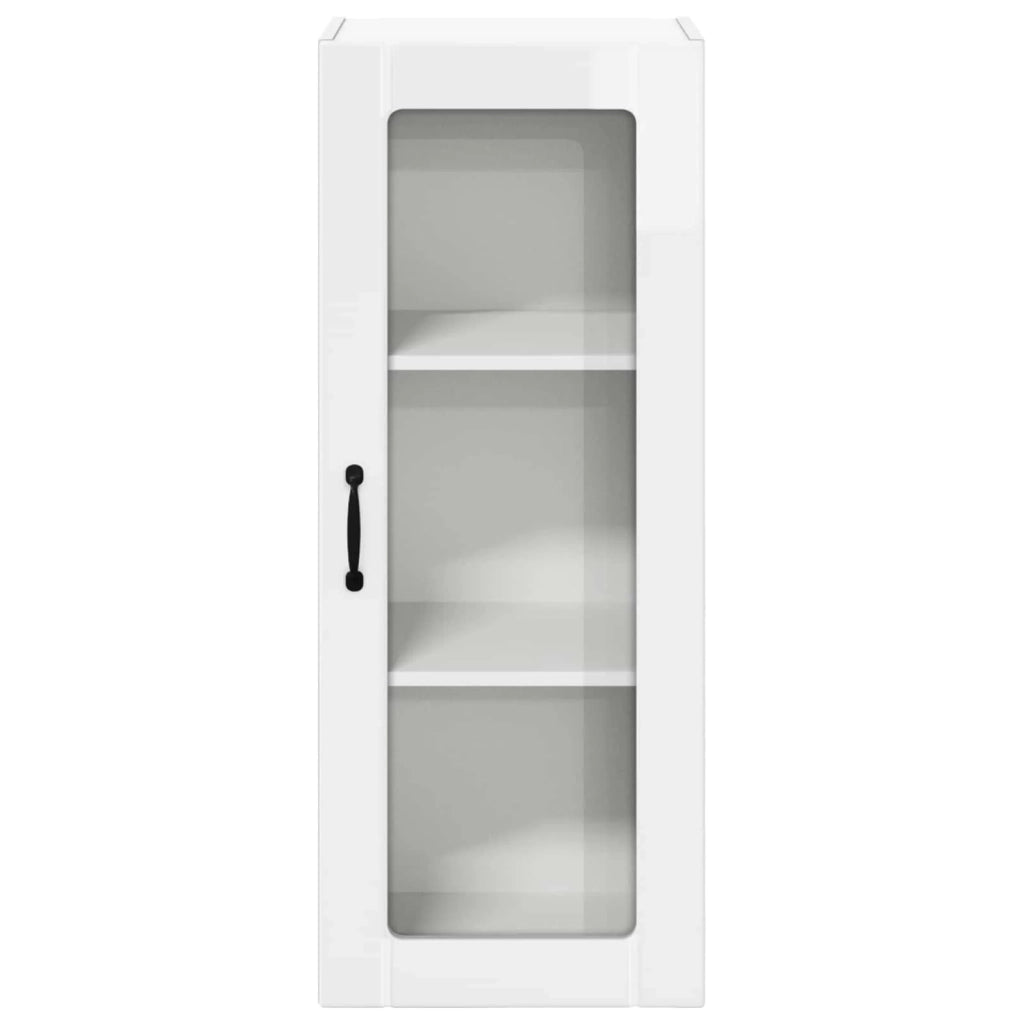 Mobile da cucina rettangolare moderno e pratico 40 x 31 x 100 cm realizzato in legno composito bianco lucido 02_0054116