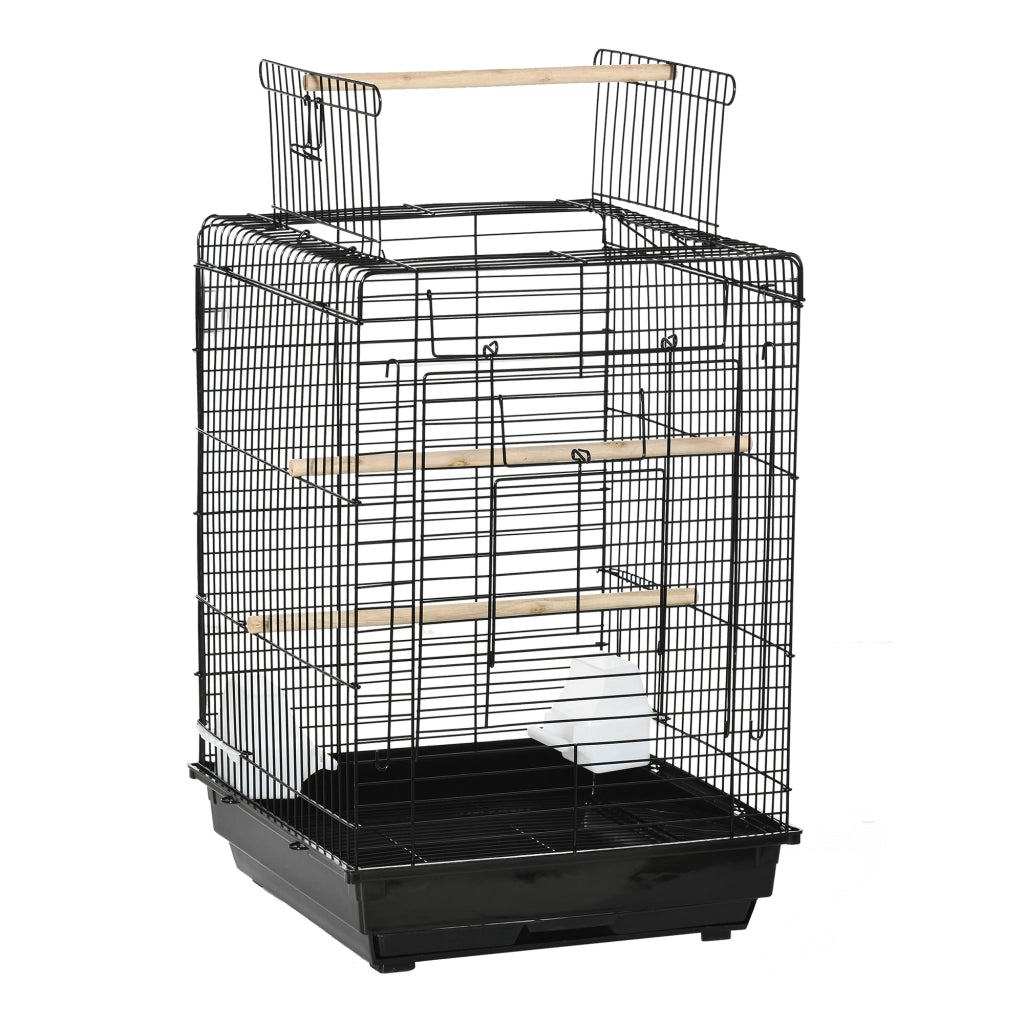 Gabbia per Uccelli ¨C zephmum ¨C Nero Metallo 40x40x59 cm