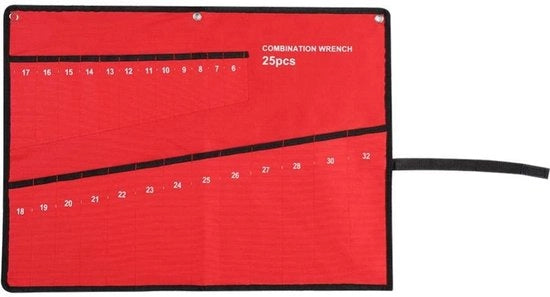 Organizzatore di attrezzi portatile - Progettazione pieghevole - 25 cassette - Tela di canapa duratura - Leggero - Organizzatore di attrezzi portatile