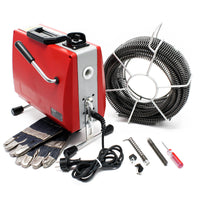 Macchina professionale per la pulizia dei tubi 390W 400 giri/min. Con 6 spirali Ø 16mm e accessori