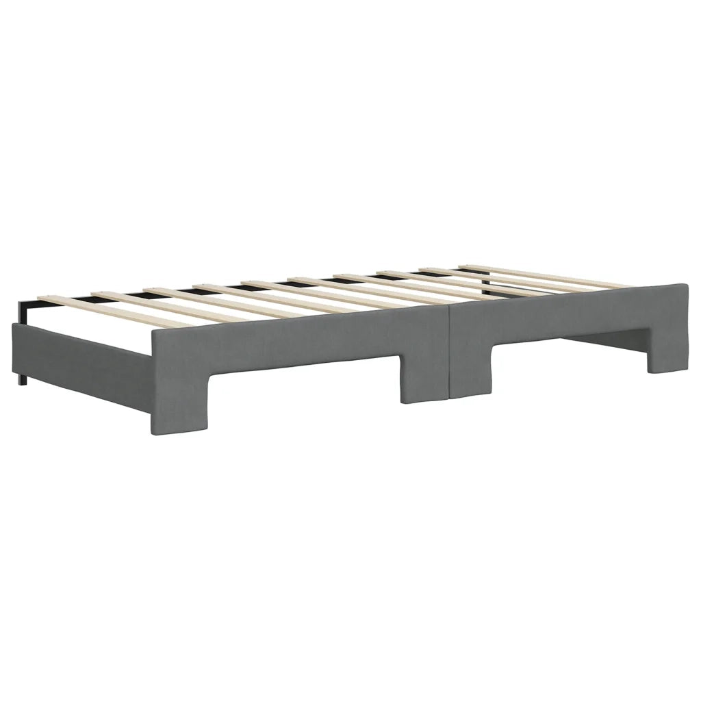 Divano Letto con Letto Estraibile Grigio Scuro 90x190cm Tessuto 3196827