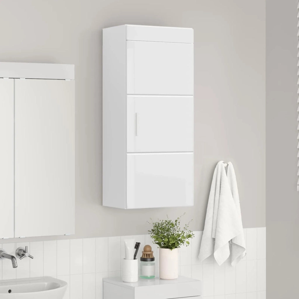 Armadio da bagno a muro TULUM Bianco Lucido 37 x 24,5 x 86 cm 880335